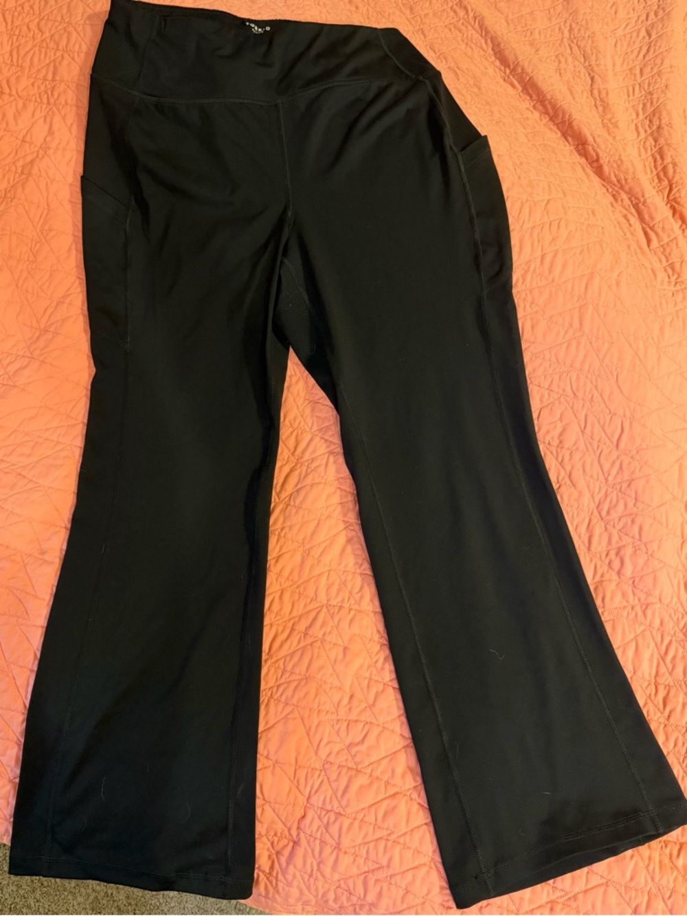 torrid Black Boot Cut Active Pants with Side Pockets